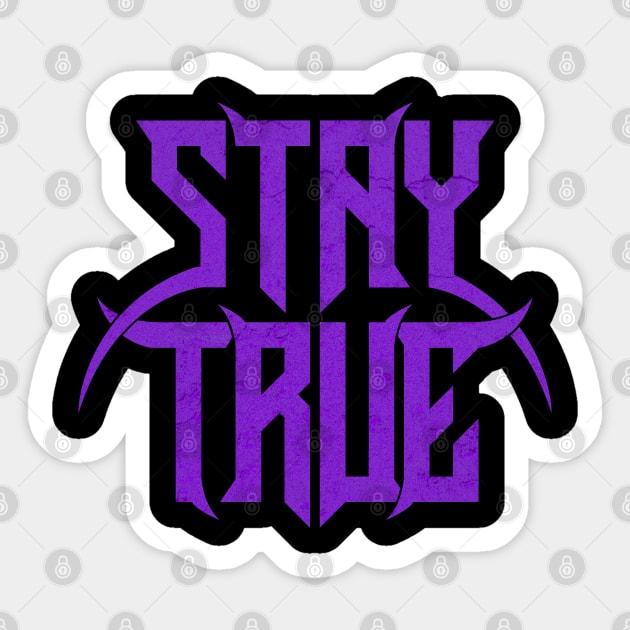 Stay True Metal Logo Sticker by Stay True Wrestling